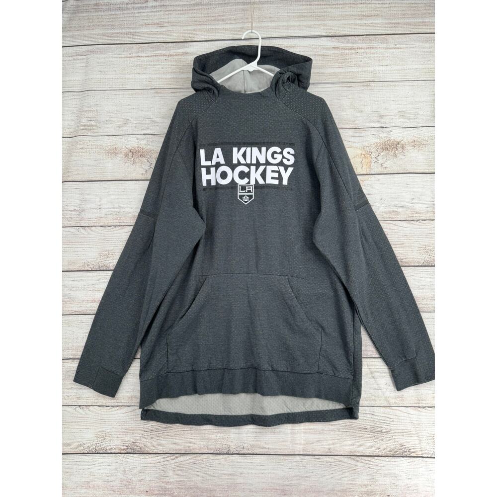 Adidas NHL LA Kings Hockey Hoodie‎ Sweatshirt Mens XXL Gray White